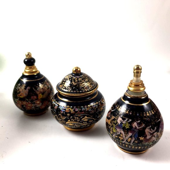 3 Perfume Bottles Petite Trio Made in Greece Venus Series Pallini Atiki - Picture 2 of 13